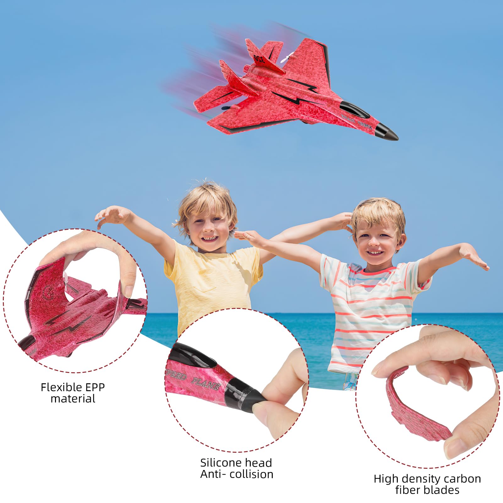 Amazon.com: Wireless Airplane Toy - 2.4GHZ RC Glider with Lights